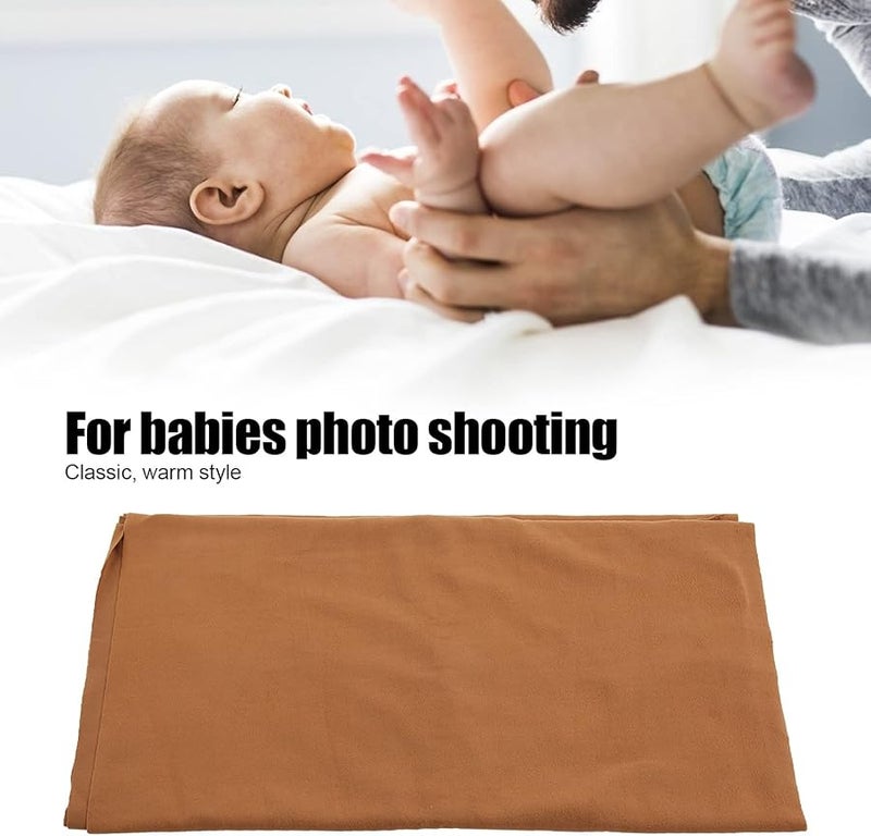 Light Coffee Newborn Baby Stretch Silk Wrap Photography Prop 0 3 Months Soft Durable - Image 4